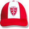 AC Monza Monza Cappellino da Baseball con Visiera, Grafica a strisce rosso-bianco, Cotone, Taglia Unica Regolabile, CA/MZ/001