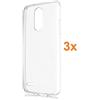 REY Pack 3X Cover in Gel TPU Trasparente per LG K4 (2017) x230, Ultra Sottile 0,