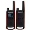 Motorola Solutions - T82 - Talkabout Walkie Talkie, confezione da 2, nero e aran