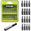 RYOBI Philips/Flat/Pozidriv/Set di punte Torx da 17, 25 mm