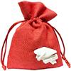 PuntoCasaStore® 10 pz sacchetto juta | sacchetto stoffa iuta rosso con gessetto tocco laurea 10
