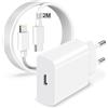 KEMPOW Originale Apple MFi 20W USB C Caricatore iPhone Rapido con 2M Cavo Ricarica per