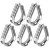 cyclingcolors 5x Ditale Occhiello per Cavo Filo Fune in Acciaio Zincate Redance per Funi Metalliche Ditali Occhielli, 5mm