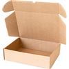 ONLY BOXES Confezione da 20 Scatole in Cartone Kraft Auto-Montanti con Coperchio - Doppia Parete, Resistenti per Spedizioni, E-commerce e Corrieri con misure 30x22x8 cm