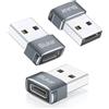 Blukar Adattatore USB C a USB 3 Pezzi Alta Velocità Sincronizzazione Dati