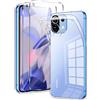 Coiwxmoi Cover per Xiaomi Mi 11 Lite 4G / 5G / 5G NE con 2 Pezzi Pellicola Vetro