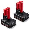 JYJZPB 2 Pack 12V 5.5Ah Batteria di Ricambio per Milwaukee M12 Batteria Agli Ion