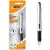 BIC Penna stilografica X-pen Chrome, media, blister da 1 pezzo, argento
