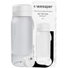 Wessper Borraccia Filtrante in Tritan, 500 ml, Borraccia con Filtro Acqua Actitex Disc, Fiduce il Cloro, Contatore di Sostituzione del Filtro, Bottiglia BPA FREE - Bianco