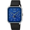 CASIO Orologio Casio MTP-M305L-2A Fasi Lunari Quarzo Analogico Cinturino Pelle Blu ...