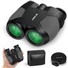 BNISE Binocolo Compatto 12x25 per Adulti e Bambini, Piccolo Binocolo con Scarsa Visibi