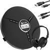 KLIM Discman con Cuffia - Lettore CD portatile con cuffie - con batteria interna