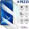 [4 Pezzi] PELLICOLA VETRO TEMPERATO PER HONOR 200 PRO PROTEZIONE ANTIURTO LCD
