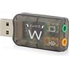 Ewent EW3751 Scheda Audio Esterna USB 2.0 a 3.5mm, Audio Virtual 5.1