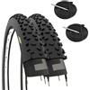 Ecovelò 2 COPERTONI 29x2.25 +CAMERE PNEUMATICI 57-622 TASSELLATI GOMME MTB MOUNTAINBIKE