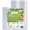 Anysea Sacchetti Sottovuoto Alimenti 3 Rotoli：20x1/28x2/x500 cm Buste Sottovuoto