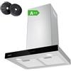 CIARRA CBCS6102 Classe A Cappa Aspirante 60 cm 650 m³/h Touch Control 4 Livelli