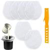 Eurowagens 6pcs Pittura Borsa 5 Galloni Bianco Secchio Colino Plastica Stucco Elastico Top