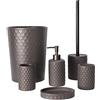 zccz Set di accessori per il bagno, 6 pezzi, con bidone, porta spazzolino, porta