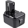 Tecmana 12V 4,0Ah Ni-MH Batteria per Hitachi EB1212S EB1214L EB1214S