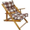 Does not apply MAURY'S Poltrona Sdraio Harmony Relax Comodona in Legno 3 Posizioni Con Cuscino