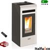 AMG Spa Stufa a pellet Italfuoco Cayenne potenza 12Kw 300 m³ bianca con telecomando - C