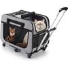 FASNATI Trasportino Trolley XL per 2 Gatti Grandi o Cani Piccoli 6 Ruote Stabili