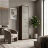 Maconi Scarpiera 20 Paia 5 Ante a Ribalta 45x26x180 cm Noce/Cemento Family Maconi