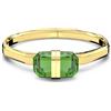 Swarovski 5633623 Bracciale rigido Lucent Chiusura magnetica Verde Finit. Dorato