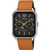 Casio Orologio Casio MTP-M305L-1A Fasi Lunari Quarzo Analogico Cinturino Pelle...