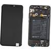 HUAWEI DISPLAY LCD ORIGINALE HUAWEI SERVICE PACK HONOR 9X LITE NERO + FRAME + BATTERIA