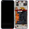 HUAWEI DISPLAY LCD ORIGINALE HUAWEI SERVICE P40 LITE 5G SPACE SILVER + FRAME E BATTERIA