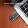 Eurowagens Adattatore Mini USB Maschio a 3.5mm Femmina Scheda Audio 3D per Microfono