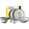 Brunner 0830143N.C7X Set Stoviglie da Campeggio per 2 Persone, Tête-À-Tête Tivoli, 8 Pezzi