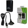 KIT PLAY AND CHARGE COMPATIBILE PER XBOX 360 RICARICABILE 4800MAH CAVO USB
