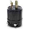 Leviton 2621-B 30 Amp, 250 Volt, NEMA L6-30P, 2P, 3W, spina di bloccaggio, grado industriale, messa a terra - nero
