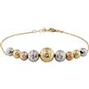 Fichera Preziosi Bracciale Donna sfere diamantate a decrescere in Oro giallo bianco e Rosa 18 ...