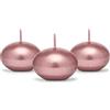 PartyDeco P&D SDMET40-019R-OP - 50 Candele galleggianti Decorative Rosa Oro metellic 4 cm