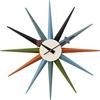 George Nelson Muro Orologio Multicolore Legno Sunburst Riproduzione Metà Secolo