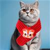 Sciarpa per animali domestici di Capodanno cinese, costume sciarpa lavorata a