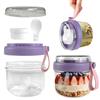 xyuayamz Porta Yogurt Refrigerato, Porta Yogurt, Overnight Oats Jar con Contenitore e Cuc