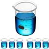 Maccx BKL250-006 - Bicchiere in vetro robusto da 250 ml, in borosilicato a basso profilo con graduazione stampata, confezione da 6
