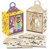 Baker Ross Kit di Artigianato per Lanterne di Natale - 3 Kit di Lanterne in Legno della Natività, Design Assortiti, Decorazione su Legno, per Bambini