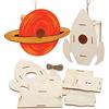 Baker Ross FE661 Kit Casa in Legno per Uccelli Sistema Solare - Confezione da 2, Artigianato da Giardino per Progetti di Arti e Mestieri Personalizzati, Crea il Tuo per Bambini