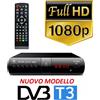 DIGITALE TERRESTRE DVB-T3 DECODER TV SCART HDMI 4K H265 TELECOMANDO PILE
