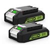 Energup 2Pcs 24V 3.5Ah Batterie per Greenworks 24V Batteria G24B2 G24B4 Adatto p