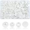 TOAOB THE ONE AND ONLY BABY TOAOB 150 Insiemi Bottoni a Pressione Bianco Automatici in Plastica T8 14 mm per