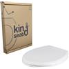 king seat Pozzi Ginori Colibrì 2 Sedile Copriwater Dedicato, Bianco