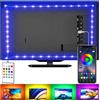 SANSUN Striscia di luci LED per TV, kit di retroilluminazione TV USB con telecomando, c