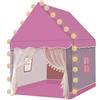 Tenda Da Gioco Per Bambini Con Luci LED Rosa Casa Giochi Finestra Tetto 130x100